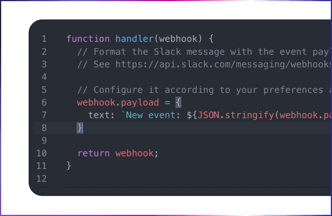 Built-in payload transformation