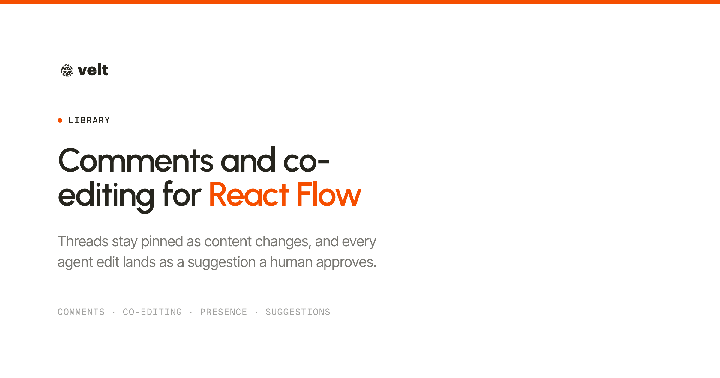 Comments and co-editing, built for React Flow | Velt